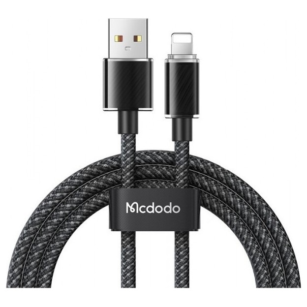 Кабель McDodo USB to Lightning Colorfull Crystal Series 1.2 m CA-3640 Черный | Фото 2 из 2