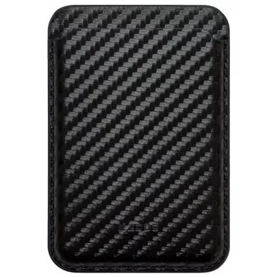 Кардхолдер K-DOO Leather Wallet MagSafe Carbon Черный