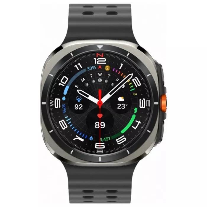Умные часы Samsung Galaxy Watch Ultra 47mm Серебристые с черным ремнем