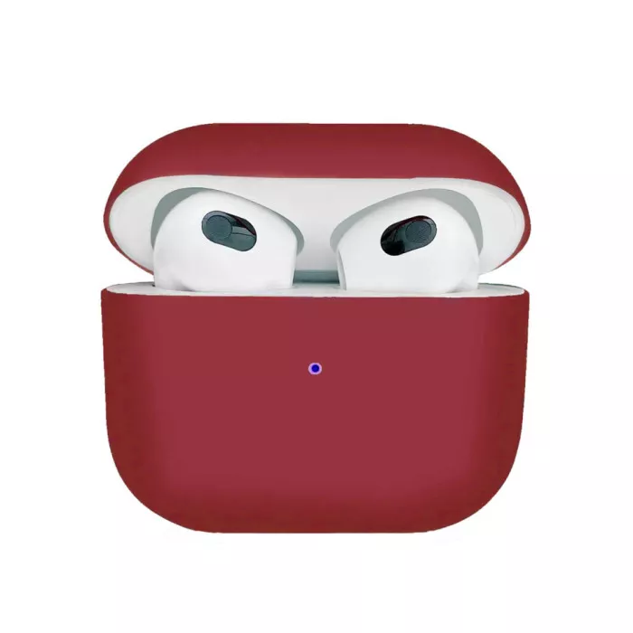 Чехол Silicone Case Protection на AirPods 3 Малиновый