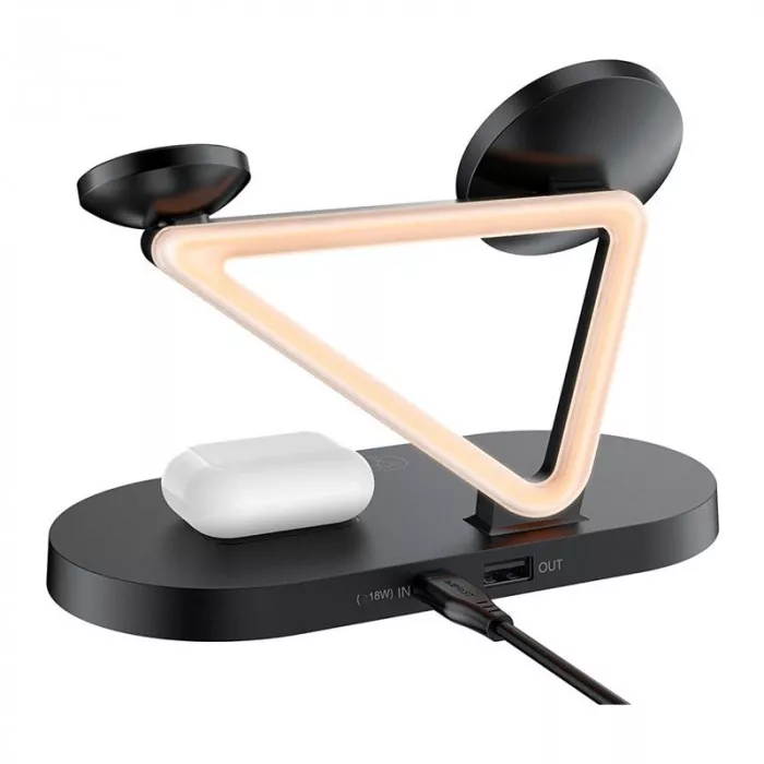 Беспроводное зарядное устройство ACEFAST E9 3 in 1 35W Черный | Фото 2 из 4