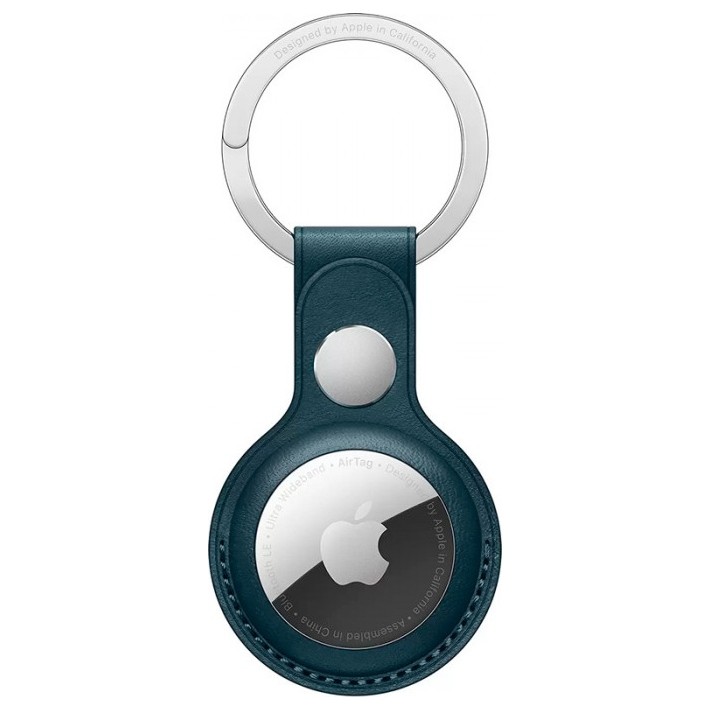 Кожаный брелок Apple для AirTag Leather Key Ring Baltic Blue | Фото 1 из 2