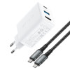 Зарядное устройство ACEFAST A17 65W GaN USB-C+USB+HDMI Белый