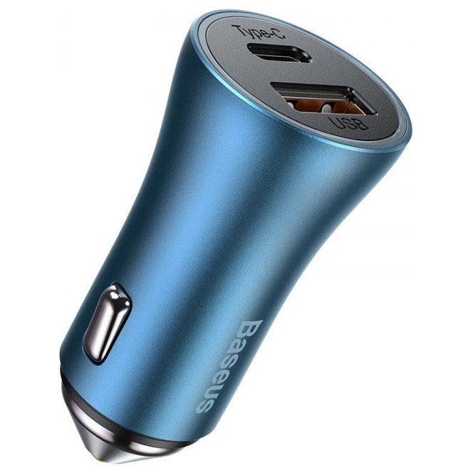 Автомобильное зарядное устройство Baseus Golden Pro Dual Quick Charger 40W Синий (CCJD-03) | Фото 1 из 4