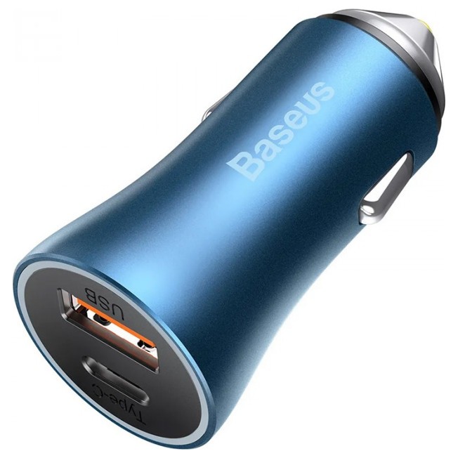 Автомобильное зарядное устройство Baseus Golden Pro Dual Quick Charger 40W Синий (CCJD-03) | Фото 2 из 4