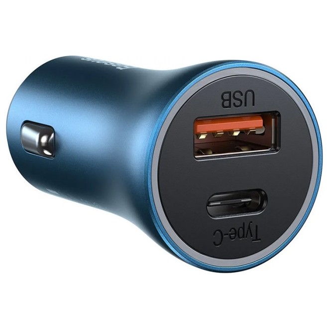 Автомобильное зарядное устройство Baseus Golden Pro Dual Quick Charger 40W Синий (CCJD-03) | Фото 3 из 4