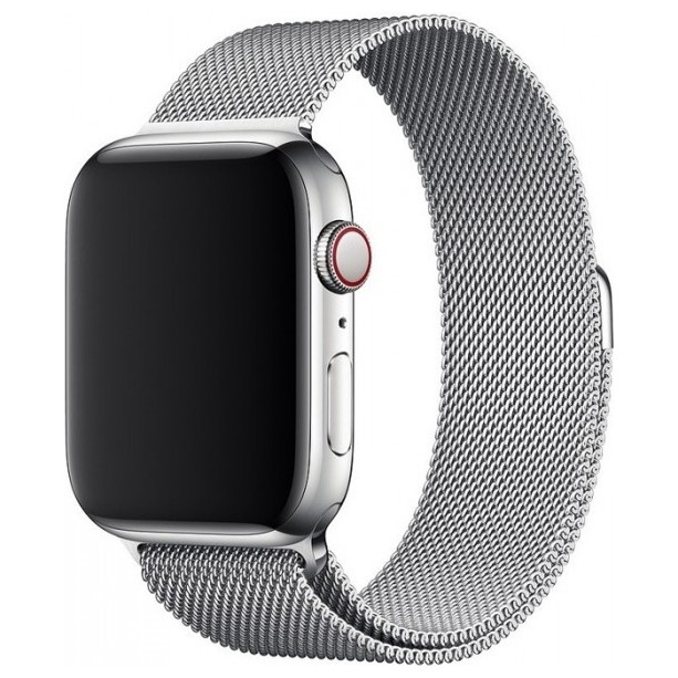 Ремешок Gurdini Milanese Loop для Apple Watch 42/44mm Серебро (Silver)