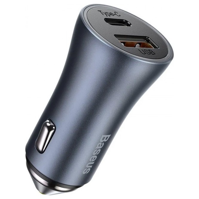 Автомобильное зарядное устройство Baseus Golden Pro Dual Quick Charger 40W Серый (CCJD-0G) | Фото 1 из 3