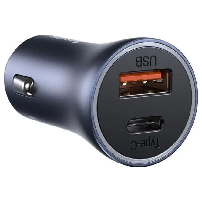 Автомобильное зарядное устройство Baseus Golden Pro Dual Quick Charger 40W Серый (CCJD-0G) | Фото 2 из 3