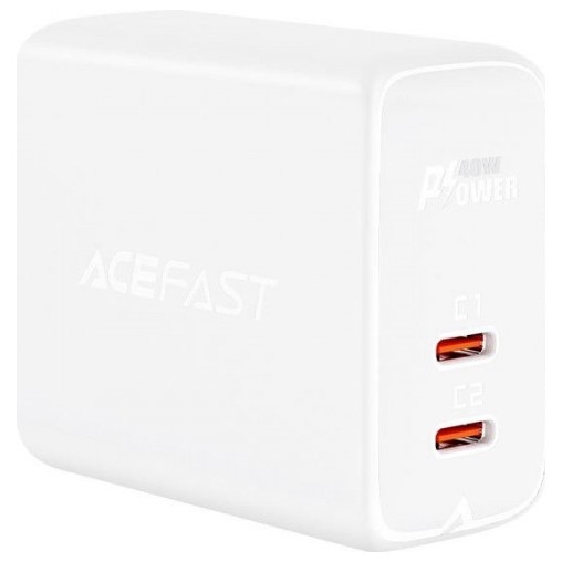 Зарядное устройство ACEFAST A13 65W USB-C+USB-С+USB Белый