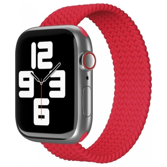 Ремешок нейлоновый плетёный VLP для Apple Watch 38/40/41 L/XL красный
