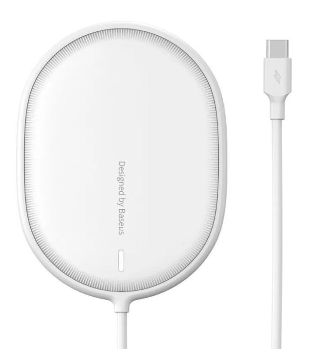 Беспроводная зарядная станция Baseus Light Magnetic Wireless Charger Белый | Фото 2 из 2