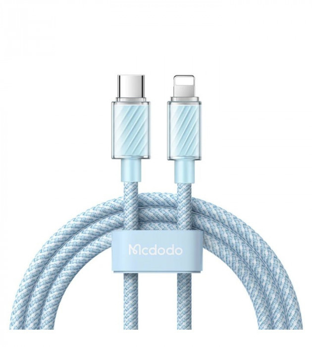 Кабель McDodo Type-C to Lightning Colorfull Crystal Series 2 m 36W CA-3664 Синий