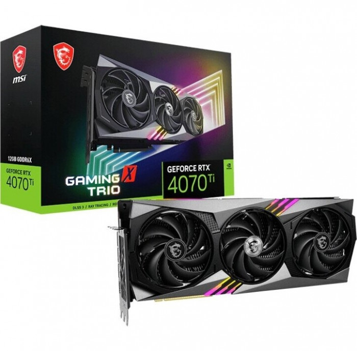 Видеокарта MSI GeForce RTX 4070 Ti GAMING X TRIO 12GB, Retail