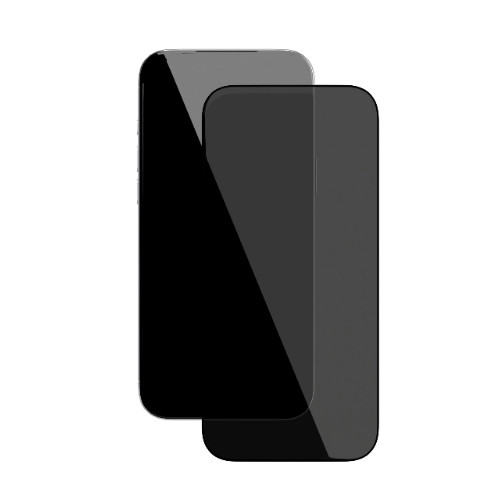 Стекло защитное 2.5D VLP Privacy Glass для iPhone 17/17 Pro/16 Pro с черной рамкой