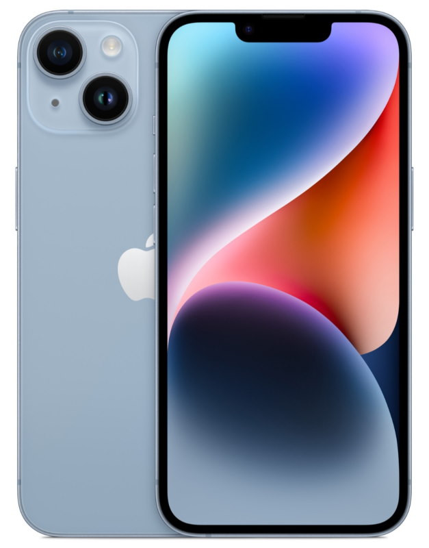 Смартфон Apple iPhone 14 128GB Голубой (Blue) nano SIM + eSIM купить в ...
