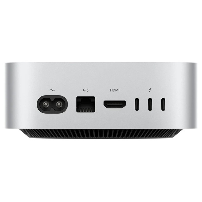 Настольный компьютер Apple Mac Mini 2024 (M4 10C CPU/10C GPU, 16GB, 256GB SSD) Серебристый (MU9D3) | Фото 2 из 3