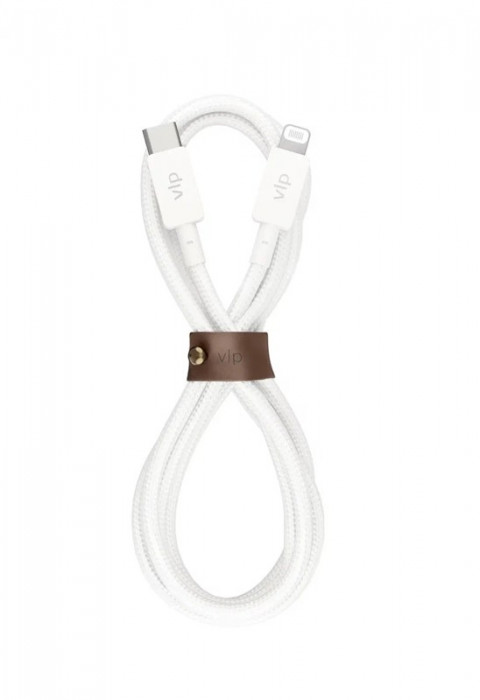 Кабель VLP Nylon Cable USB С - Lightning MFI 1.2м белый | Фото 1 из 4
