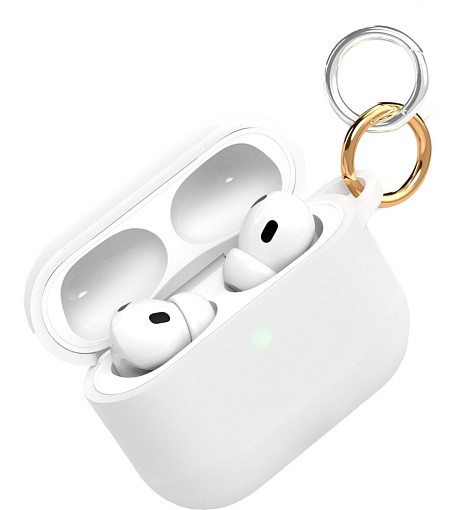 Чехол силиконовый VLP Charm Case для AirPods Pro 3, белый