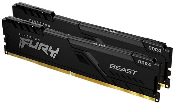 Оперативная память 32Gb DDR4 3200MHz Kingston Fury Beast Black (KF432C16BBK2/32) (2x16Gb KIT)