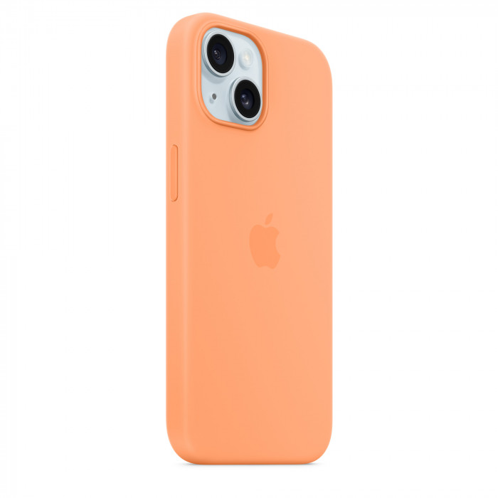 Чехол Silicone Case MagSafe для iPhone 15 Orange Sorbet | Фото 3 из 5