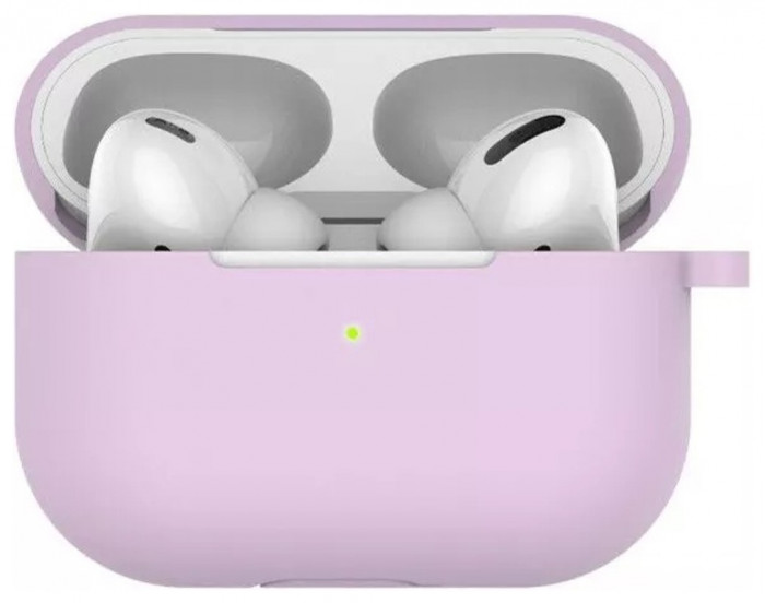 Чехол Gurdini SoftTouch c карабином для Airpods Pro 2 Пурпурный