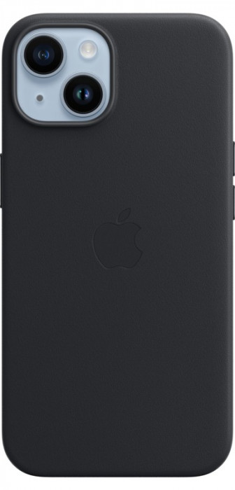 Чехол Leather Case MagSafe для iPhone 14 Midnight | Фото 2 из 3