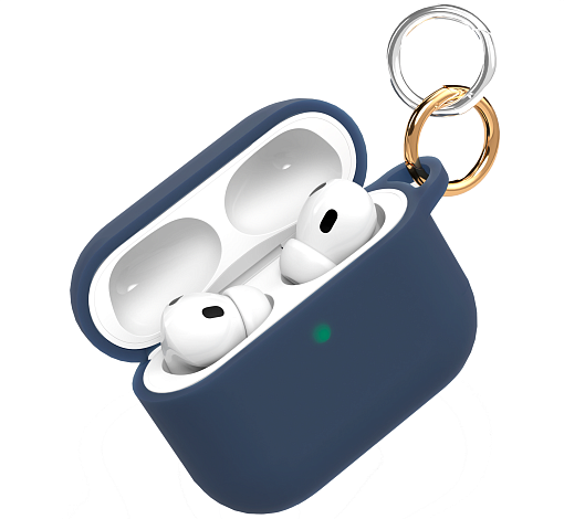 Чехол силиконовый VLP Charm Case для AirPods Pro 3, темно-синий