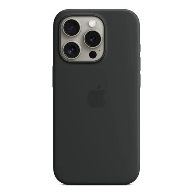 Чехол накладка Silicone Case для iPhone 15 Pro Черный