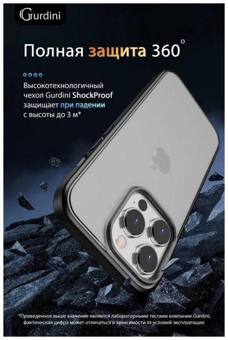 Чехол-накладка Gurdini Shockproof Case для iPhone 14 Pro Max Белый (White) | Фото 4 из 13