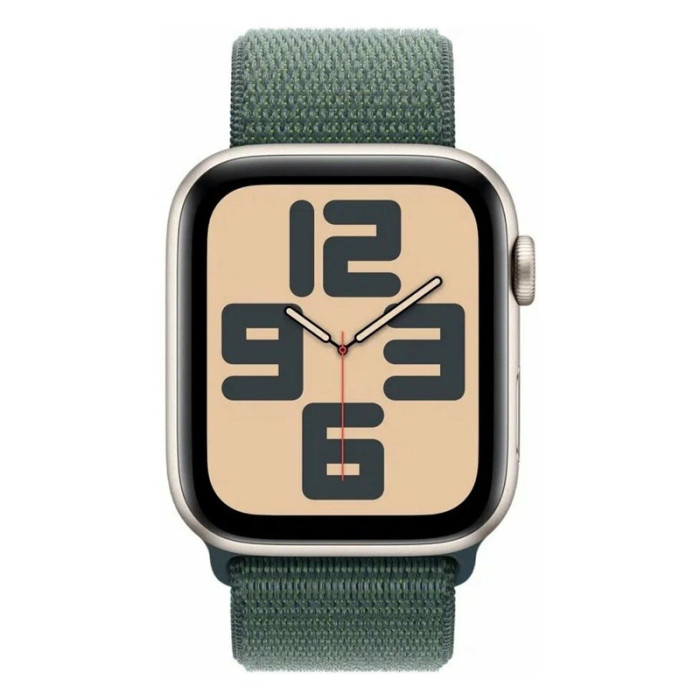 Умные часы Apple Watch SE 2024 44mm Aluminum Case with Sport Loop Lake Green Сияющая звезда | Фото 2 из 3