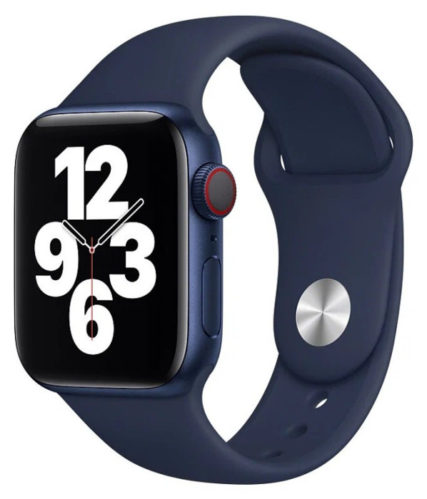 Спортивный ремешок Gurdini (силиконовый) Apple Watch 38mm/40mm Темно-синий (Midnight Blue) | Фото 3 из 3