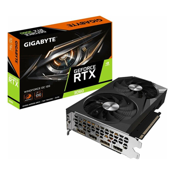 Видеокарта NVIDIA GeForce RTX 3060 Gigabyte 12Gb (GV-N3060WF2OC-12GD 2.0) | Фото 1 из 1