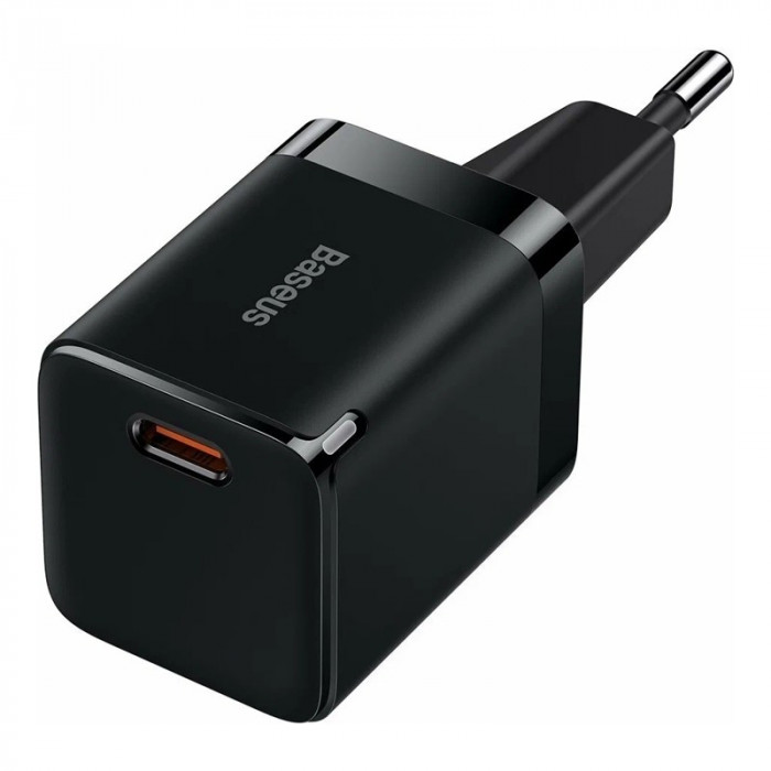 Зарядное устройство Baseus GaN3 Fast Charger 1C 30W EU Black (CCGN010101) | Фото 1 из 7