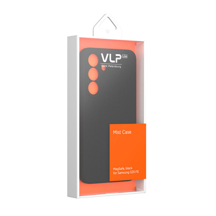 Чехол защитный VLP LITE Mist Case с MagSafe для Samsung Galaxy S25 FE, черный