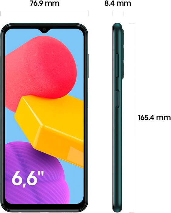 Смартфон Samsung Galaxy M13 4/64GB Зеленый (Green) | Фото 2 из 3