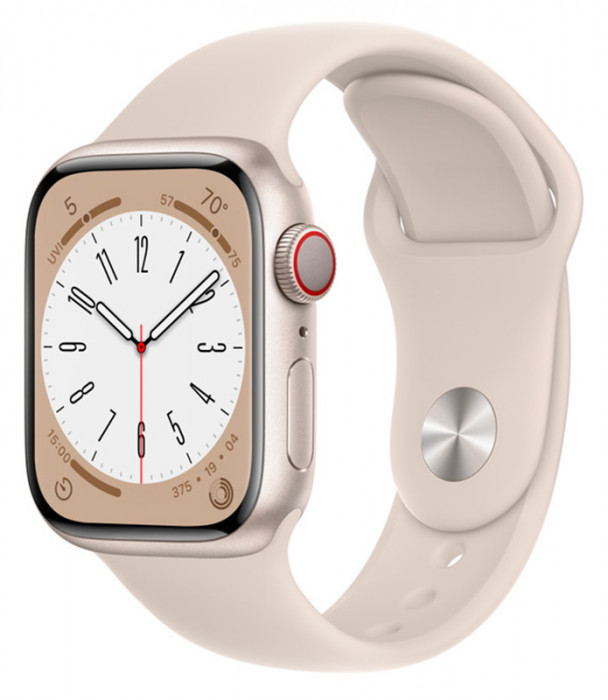 Умные часы Apple Watch Series 8 41mm GPS Starlight Aluminum Case with Sport Band Starlight | Фото 1 из 4