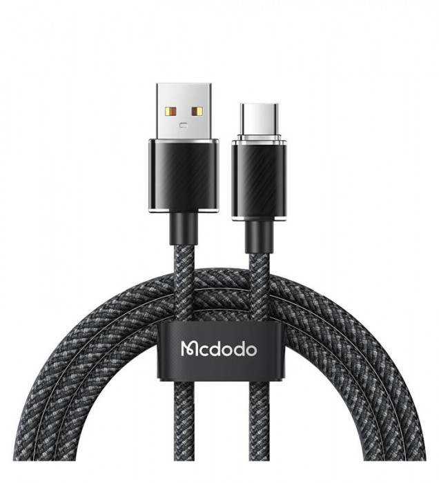 Кабель McDodo USB to Type-C Colorfull Crystal Series 2 m (6A QC 2.0/3.0/4.0 ) CA-3653 Черный