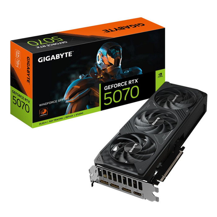 Видеокарта NVIDIA GeForce RTX 5070 Gigabyte WINDFORCE SFF 12Gb (GV-N5070WF3-12GD) | Фото 1 из 1