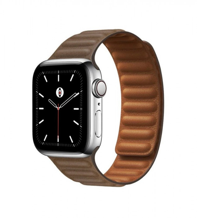 Ремешок Leather Link для Apple Watch 38/40/41mm Коричневый (Saddle brown)