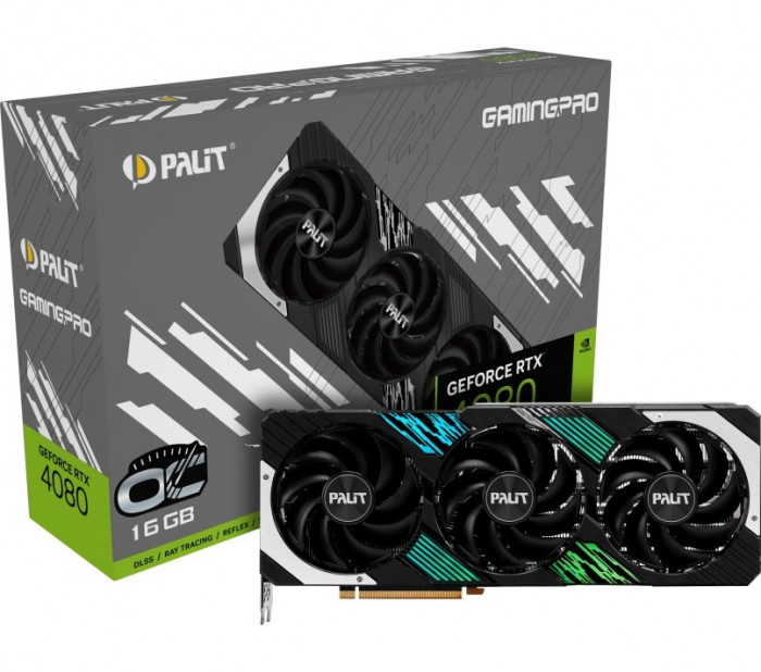 Видеокарта Palit RTX4080 GAMINGPRO 16GB NED4080019T2-1032A GDDR6X 256bit 3 DP HDMI