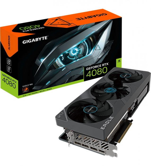 Видеокарта GIGABYTE GeForce RTX 4080 16GB EAGLE (GV-N4080EAGLE-16GD), Retail