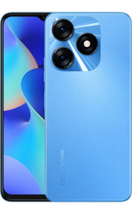 Смартфон Tecno Spark 10 8/128GB Синий (Hurricane Blue) EAC | Фото 10 из 11