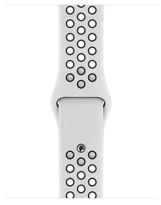 Умные часы Apple Watch Series 5 GPS 44mm Aluminum Case with Nike Sport Band Серебристый/чистая платина/черный | Фото 3 из 4