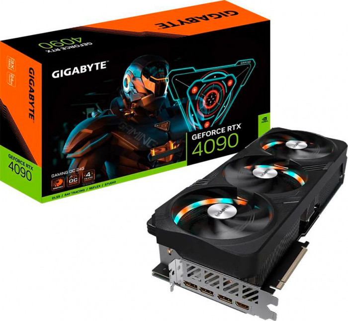 Видеокарта RTX4090 24576Mb Gigabyte PCI-E 4.0 (GV-N4090GAMING OC-24GD) | Фото 1 из 9