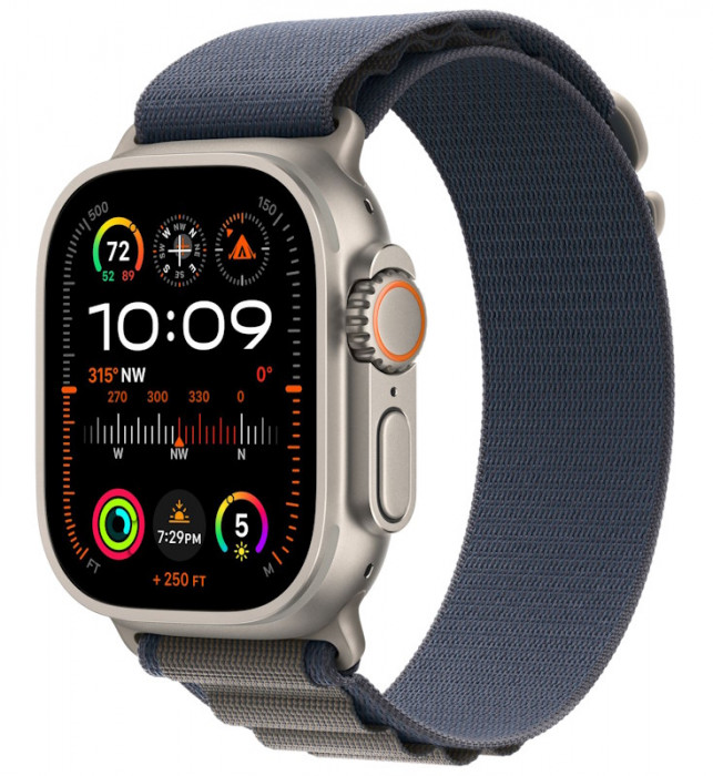 Умные часы Apple Watch Ultra 2 49mm GPS + Cellular Titanium Case with Blue Alpine Loop | Фото 1 из 3
