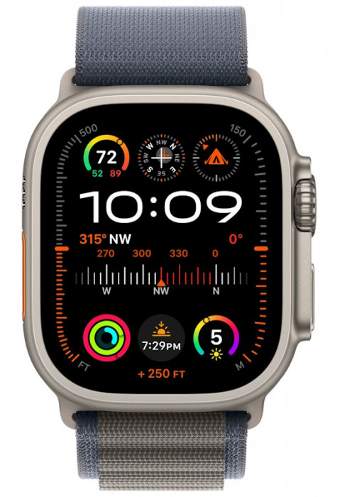 Умные часы Apple Watch Ultra 2 49mm GPS + Cellular Titanium Case with Blue Alpine Loop | Фото 2 из 3