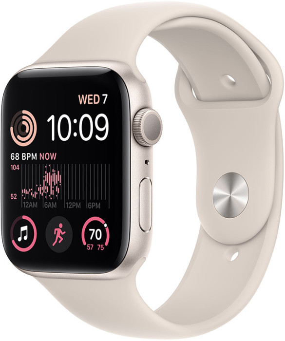 Умные часы Apple Watch SE 2022 40mm Aluminum Case with Sport Band Сияющая звезда | Фото 4 из 4