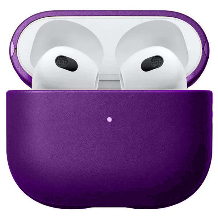 Чехол кожаный Leather Case на AirPods 3 Сиреневый