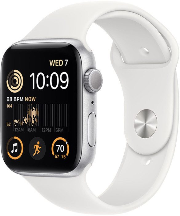 Умные часы Apple Watch SE 2022 44mm Aluminum Case with Sport Band Серебристый | Фото 4 из 4